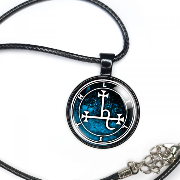 Lilith Sigil Pendant Necklace Blue - Image 7