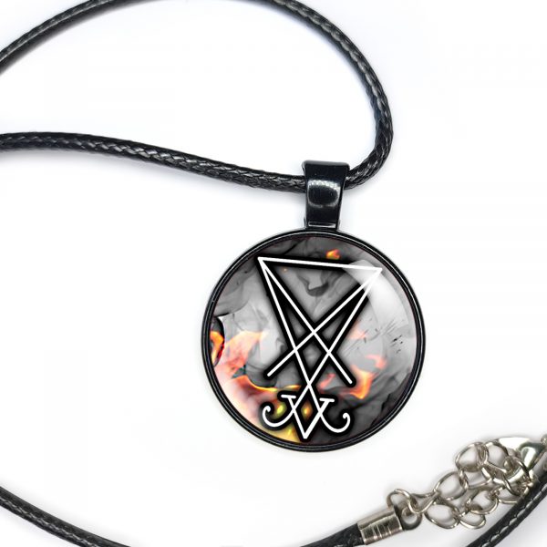 Lucifer Sigil Necklace Pendant Fire - Image 5
