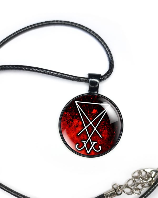 Lucifer Sigil Necklace Pendant Red - Image 2