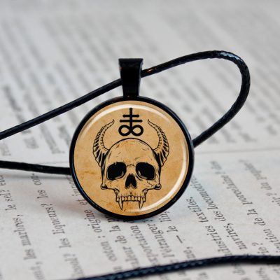 Leviathan Necklace Occult Jewelry Skull Pendant