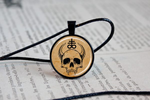 Leviathan Necklace Occult Jewelry Skull Pendant