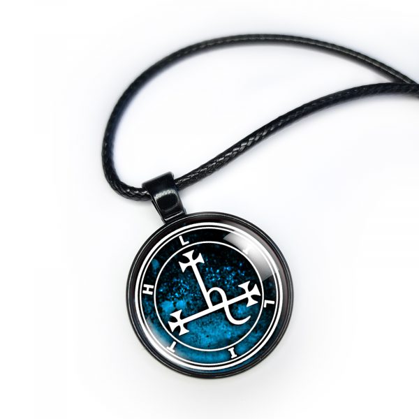 Lilith Sigil Pendant Necklace Blue - Image 3