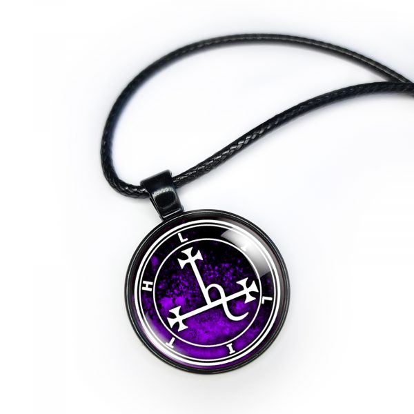 Lilith Sigil Necklace Pendant Purple - Image 3