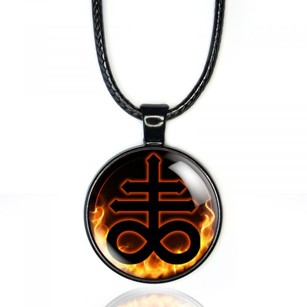 Leviathan Cross Necklace, Brimstone Pendant - Image 3