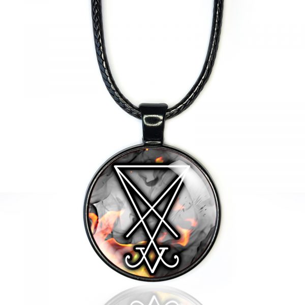 Lucifer Sigil Necklace Pendant Fire - Image 2