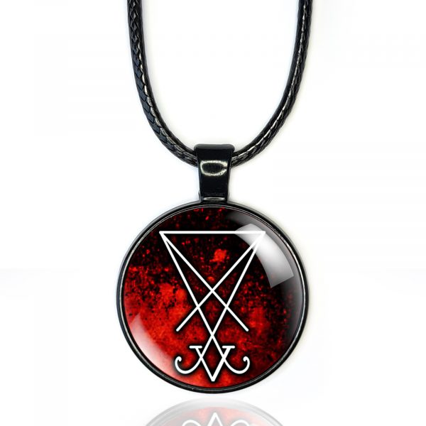 Lucifer Sigil Necklace Pendant Red - Image 4
