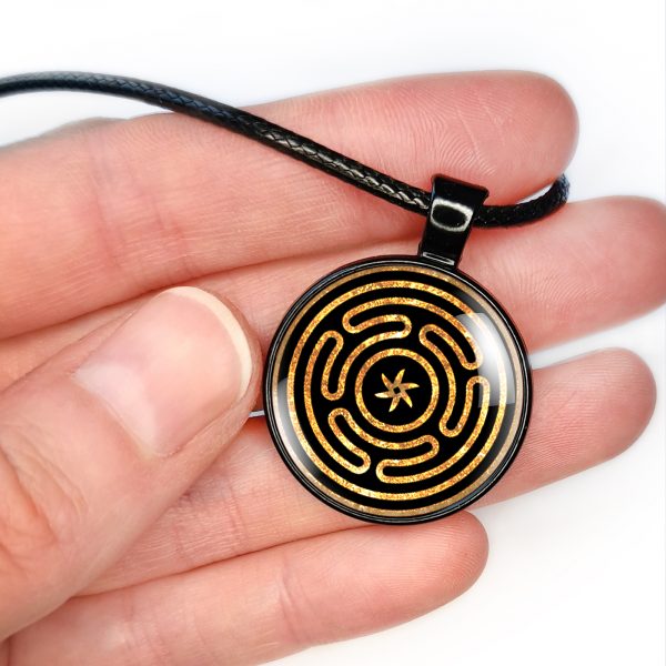 Hecate Necklace Pendant, Wheel Of Hekate - Image 3