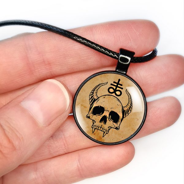 Leviathan Necklace Occult Jewelry Skull Pendant - Image 2