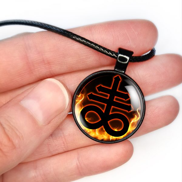 Leviathan Cross Necklace, Brimstone Pendant - Image 4
