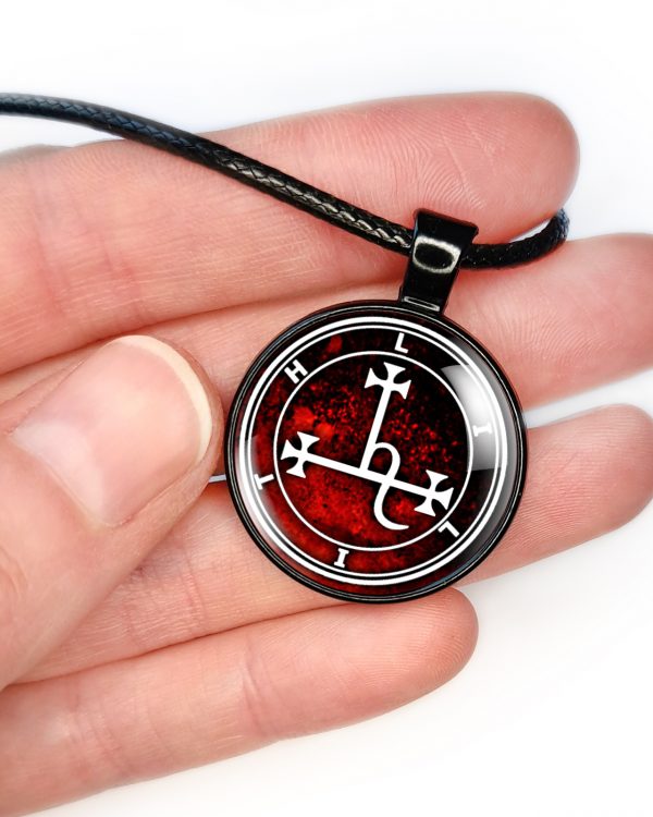 Lilith Sigil Necklace Pendant Red - Image 5