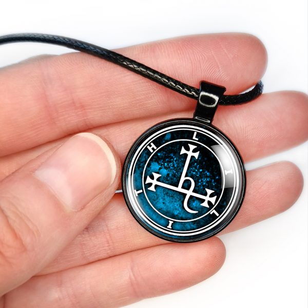 Lilith Sigil Pendant Necklace Blue - Image 5