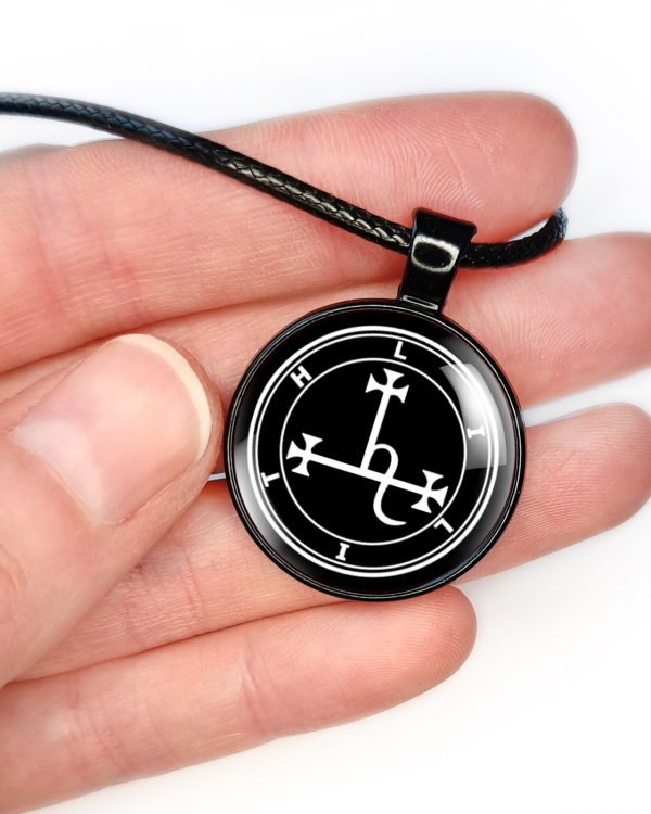 Lilith Sigil Necklace Pendant Black - Image 3