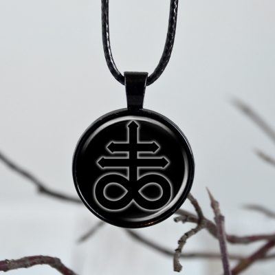 Leviathan Cross Necklace, Brimstone Pendant
