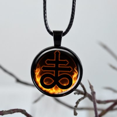 Leviathan Cross Necklace, Brimstone Pendant