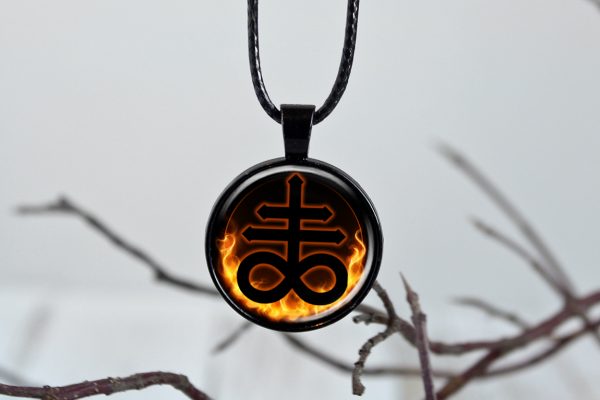 Leviathan Cross Necklace, Brimstone Pendant
