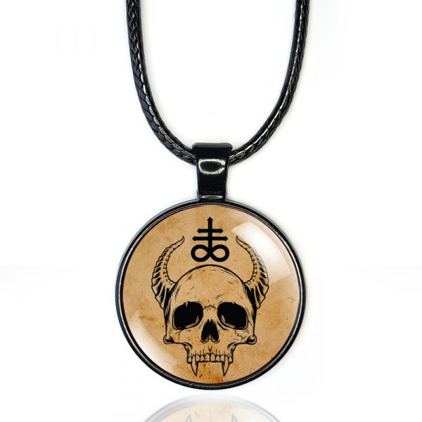 Leviathan Necklace Occult Jewelry Skull Pendant - Image 8