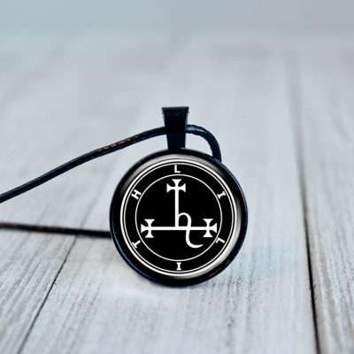 Lilith Sigil Necklace Pendant Black