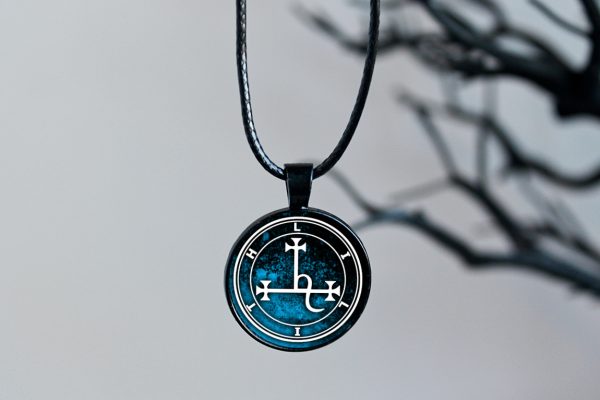 Lilith Sigil Pendant Necklace Blue - Image 8